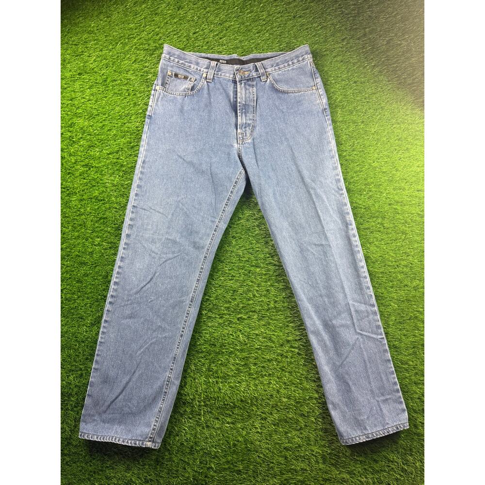BOSS Hugo Boss Men’s Alabama Jeans Light Wash Blue Denim 34x32 Straight Fit Nice